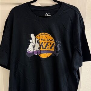 47 brand og slick Black Los Angeles Lakers Short Sleeve Tee